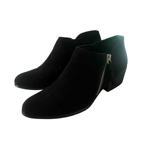 Espirit Esprit Troy Black Faux Suede Ankle Booties Size 7.5 M EUC - Picture 5 of 10